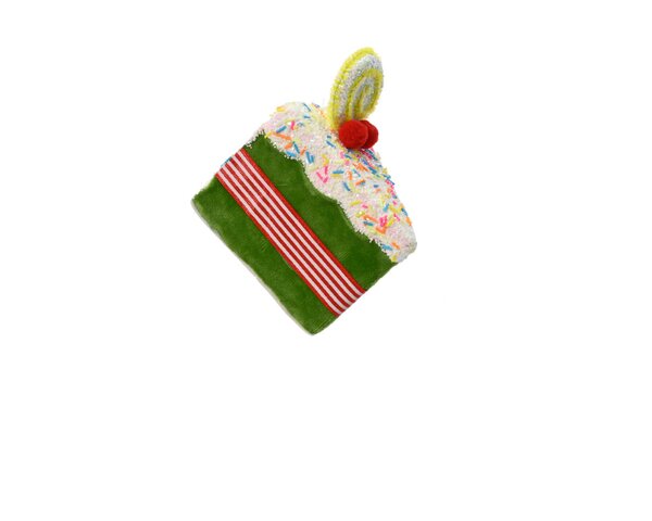 Cake punt polyester 13 cm groen