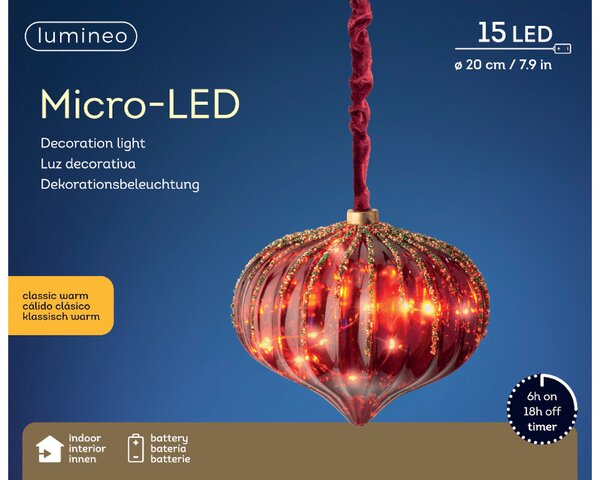 Decoratieve lamp microled 15 lampjes - afbeelding 2