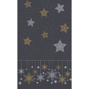 Duni tafelkleed snowstars black 138x220 cm