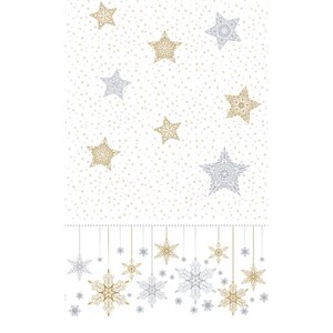 Duni tafelkleed snowstars white 138x220 cm