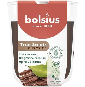 Bolsius geurglas true scents oud wood S