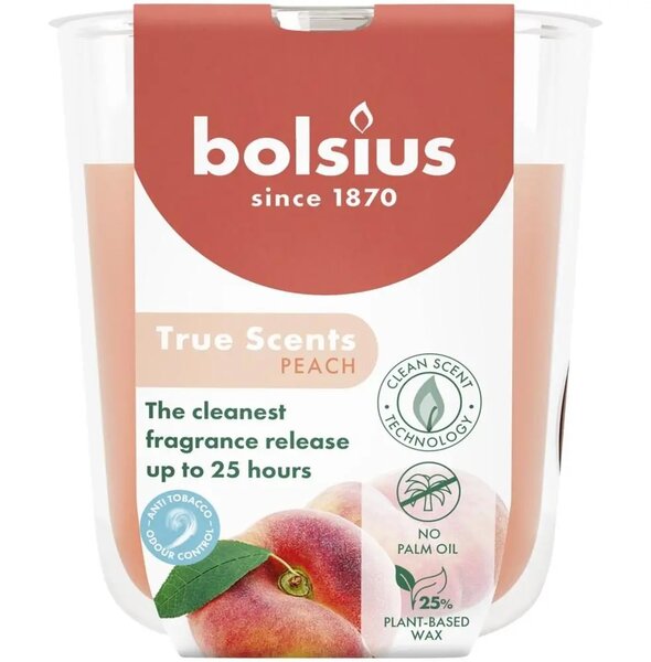 Bolsius geurglas true scents peach S