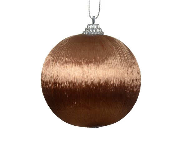 Kerstbal foam 8 cm pecan bruin