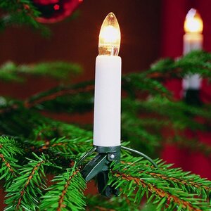 Kerstverlichting kaars 16 lampjes gloeilamp warm wit  - afbeelding 2