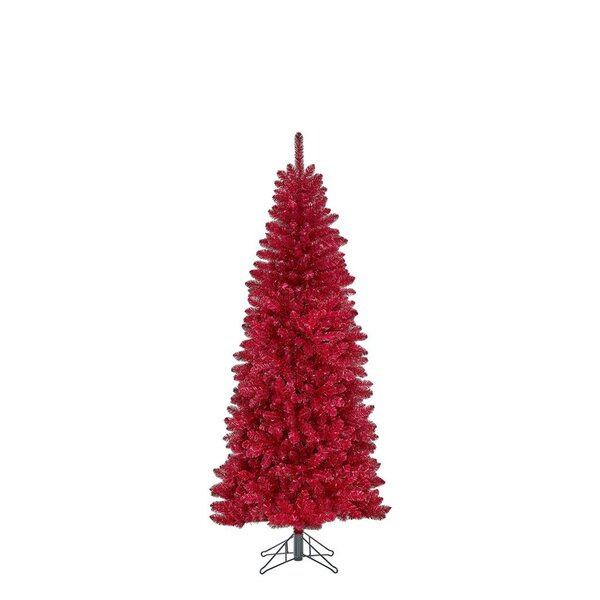 Kunstkerstboom Colchester 215 cm rood - afbeelding 1