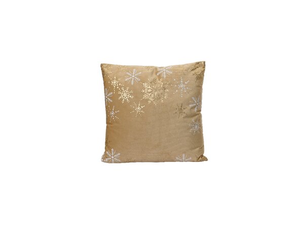 Kussen kerst polyester 45 x 45 cm goud 