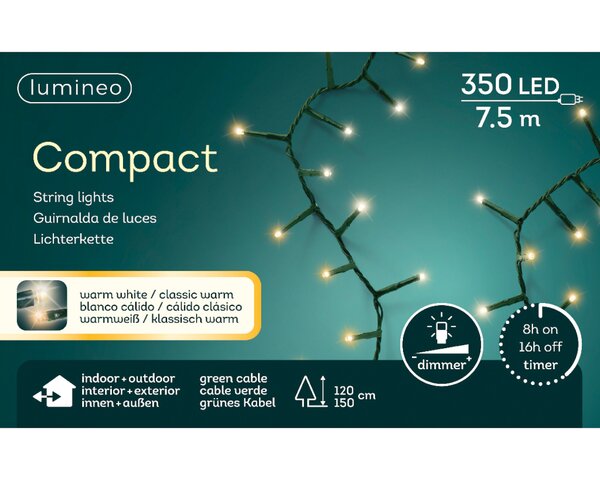 LED compact lights 350 warm wit en klassiek warm lampjes - afbeelding 2