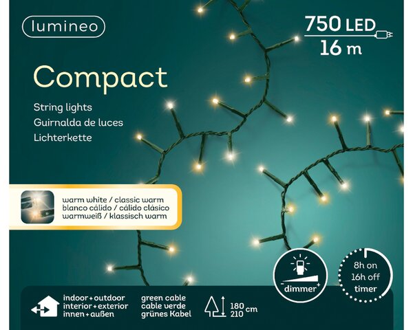 LED compact lights 750 warm wit en klassiek warm lampjes - afbeelding 2