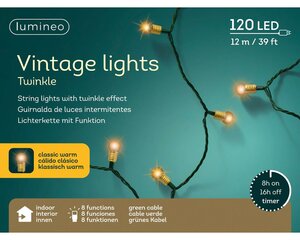 Led vintage lights 120 lamps klassiek warm - afbeelding 2