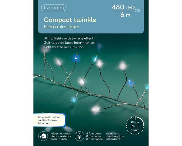 Microled verlichting compact 480 lamps multi blauw - afbeelding 2