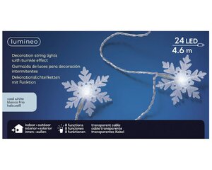 Sneeuwvlokken met led verlichting 24 lamps - afbeelding 2