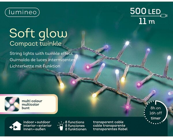 Soft glow compact light 1000 lamps transparant multi - afbeelding 2