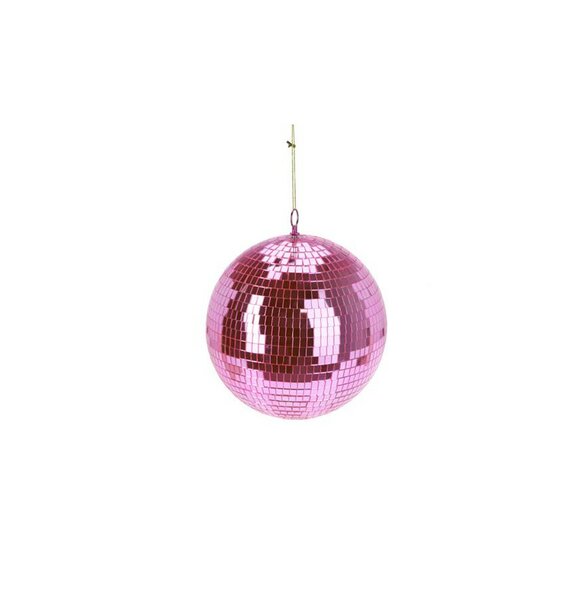 Spiegelbal 18 cm licht roze